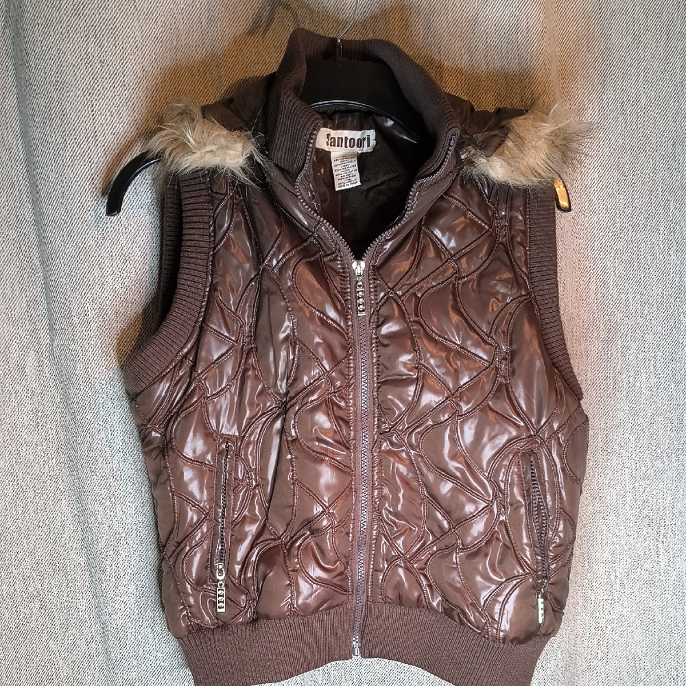 Tano Brown Kids Puffer Vest